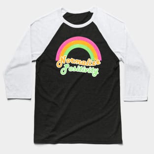 Normalize Positivity Rainbow Funny Vintage Baseball T-Shirt